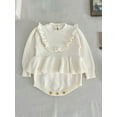 thumbnail image 2 of GXFC Baby Girls Fall Romper 6M 12M 18M 24M Infant Girls Long Sleeve Ruffled One Piece Jumpsuit Bodysuit Autumn Clothing for Newborn Girls, 2 of 7