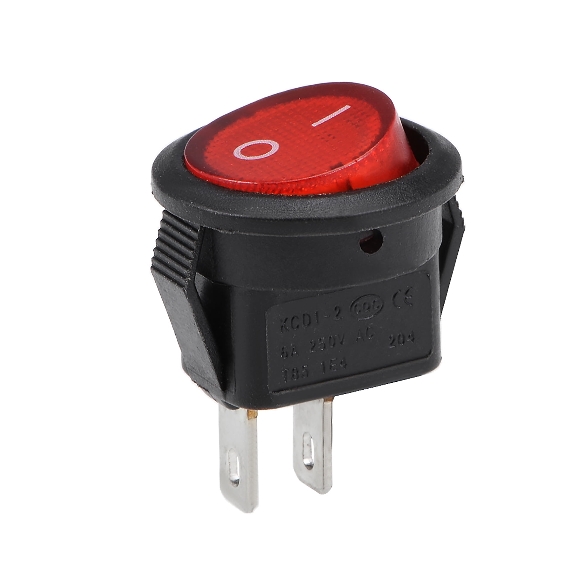 Mini Boat Rocker Switch Red Toggle Switch for Boat Car Marine 2 pins ON