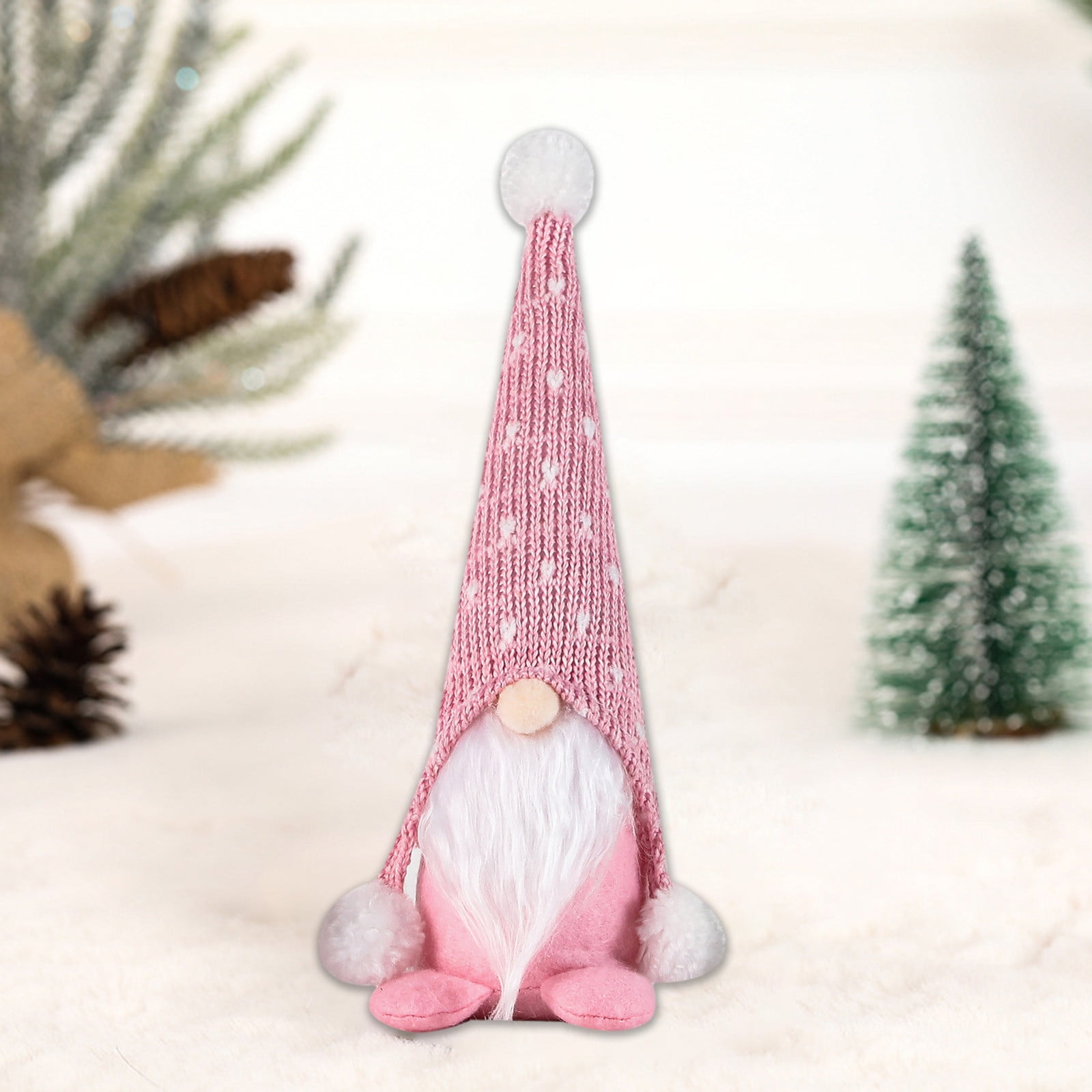 Spldsun Lot De 2 Gnomes De Pâques En Peluche - Décoration Suspendue Fait Main - Bleu Et Rose - 17 Cm - Pour Décorer à Pâques Et Noël