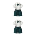 thumbnail image 4 of Qarigey Camisa de manga corta de verano para niños, conjunto de pantalones, fiesta, banquete, boda, pajarita para niños, ropa, pantalones Type26 NO26, 4 of 6