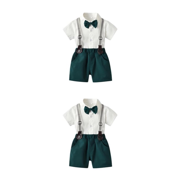Conjunto de pantalones cortos y camisa de manga corta Sonducket Banquete Boda Pajarita Gris 120cm