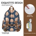 thumbnail image 2 of Starfish and Seashell Beach Students Backpack with Nautical Shell, Tropical Marine Life, Sea Coral, Fish and Cute Spiral Seashell Design, 2 of 6