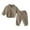 Beige, variant on LIUJUNSHOP Kids Cozy Sweatsuit Outfits Set Quarter-Zip Long Sleeve Top Elastic Waist Pants Boys Girls Beige 18-24 Months