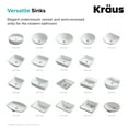 thumbnail image 4 of KRAUS Elavo Rectangular Vessel White Porcelain Ceramic Bathroom Sink, 19 inch, 4 of 7