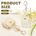 thumbnail image 2 of Uxcell Mini Handbag Keychain for Women, PU Leather Cute Bag Creative Keyrings Beige, 2 of 7
