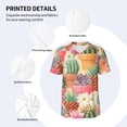 thumbnail image 5 of Rocae Succulent And Cactus for Breathable Men's Baseball T-Shirt Fashionable Casual Baseball Jersey, Moisture-wicking Sportswear 4X-Large, 5 of 9