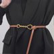 thumbnail image 4 of Retro Feamle Leather Belt Fashionable Twists Buckle Belts for Dressing, 4 of 5
