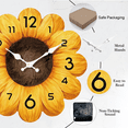 thumbnail image 3 of VOCOO 12" Irregular Shaped Sunflowers Wall Clock, Analog Clock Silent Non-Ticking Decorations for Home Bedroom Kicthen,Beautiful Lifelike Big Sunflower Print Wall Clock,Ideal Gift for All Ages, 3 of 10