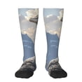 thumbnail image 2 of Lsque Silver Dragon Mountain Peaks Printed Crew Socks Men's Women's LightWeight Thin Casual Calf Socks ,Knee High Socks,Cotton Socks, 2 of 9