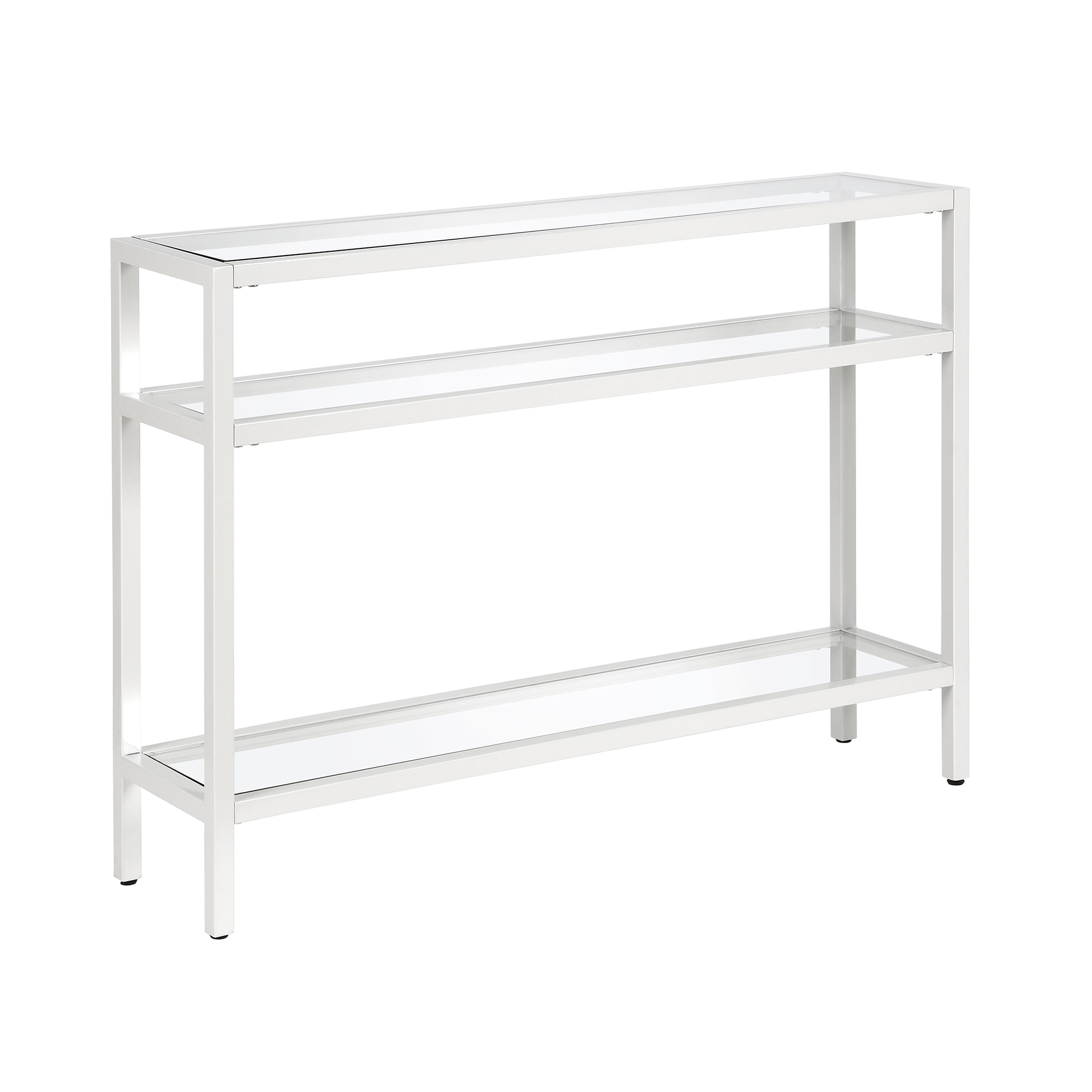 Evelyn&Zoe Sivil 42" Wide Rectangular Console Table, White