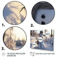 thumbnail image 3 of Designart "Christmas Dreams Frosty Snowscapes II" Landscapes Framed Wall Art - Traditional White Winter Landscape Entryway Framed Wall Art, 3 of 6