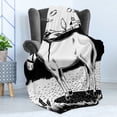 thumbnail image 4 of Donkey Soft Flannel Fleece Blanket, Donkey Standing on the Side of a Road in the Village Animals Farmlife Concept, Cozy Plush for Indoor and Outdoor Use, 50" x 70", Black and White, by Ambesonne, 4 of 5