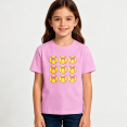 thumbnail image 2 of Girls Graphic Tees Softball Pink Bow Pattern Kids T Shirt Cute 100% Cotton Short Sleeve Soft Tops 4-13Y, 2 of 5