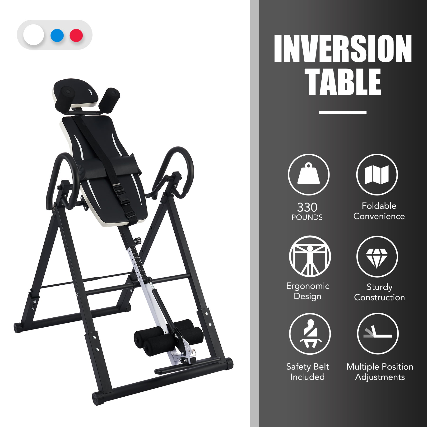 Inversion Table Teeter Machine Back Pain Relief Optimal Slope Gravity Fitness 