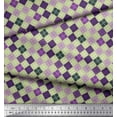 thumbnail image 3 of Soimoi Cotton Poplin Fabric Argyle Check Printed Fabric 1 Yard 42 Inch Wide, 3 of 3