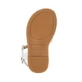 thumbnail image 6 of bebe Girl's Simple and Comfy Flat Sandals with Braided Straps - Flat Sandals for Toddler, White, 7, 6 of 8