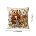 thumbnail image 4 of Fwttom Pillow Covers 18x18, Imitation Embroidery Easter Decorations Throw Pillow Covers, Short Lint Home Spring Decor for Bedroom Couch Cushion Cover, 4 of 7
