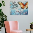 thumbnail image 3 of FCXZI Colorful Butterfly Wall Art Inspirational Quotes Wall Decor Memorial Pictures Canvas Prints  Painting Modern Artwork for Bathroom Bedroom Kitchen Living Room Office  16x12in, 3 of 6