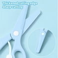 thumbnail image 5 of Safety Craft Scissors 5.31x2.36in Spring-Loaded Paper Cutting Tool with Rounded Tips for Art Projects(Blue), 5 of 7