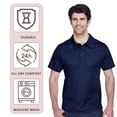 thumbnail image 4 of Team 365 Men's Polo Shirts Short Sleeve Solid Collar Tees 100% Polyester Moisture-Wicking Polo (Sport Charity Pink, XL), 4 of 7