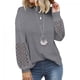 thumbnail image 1 of Pntutb Mujeres Casual Sólido O-cuello Encaje Patchwork Manga larga Jersey Blusa Camiseta tops Pntutb Pntutb-7253, 1 of 8