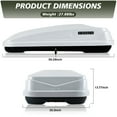 13 ft³ Rooftop Cargo Box Luggage Carrier w/2 Keys,2Side Open Easy Install,White