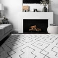 thumbnail image 3 of nuLOOM HJKZ01A Lauren Lattice Shag Area Rug, 3` x 5`, White, 3 of 4