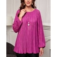 thumbnail image 7 of Cogild Plus Size Sweaters for Women - Long Sleeve Pleated Flowy Top for Casual & Work XL-5XL, 7 of 7