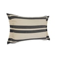 thumbnail image 5 of Laddha Home Designs Loomed Double Striped Fringed Lumbar Pillow - 24" - Cream and Gray, 5 of 6