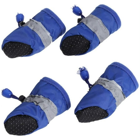 Rain Shoes for Dogs Shoe Covers Dog Boots Paw Protectors: 4pcs Antislip Dog Shoes Water Proof Dog Booties Adjustable for Outdoor Walking Dogs Dog Boots