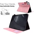 thumbnail image 5 of SaniMore for iPad Pro 11 2024 Wallet Case with Card Slots & Pen Holder [Auto Sleep] PU Leather Magnetic Ciasp Kickstand Shockproof TPU Shell Full-body Protctive Retro Cover, Pink, 5 of 9