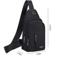thumbnail image 4 of Arcticice Sling Bag with 3 Zipper Pockets Earphone Hole USB Charging Port Crossbody Bag for Traveling Sports Hiking Camping, 4 of 6