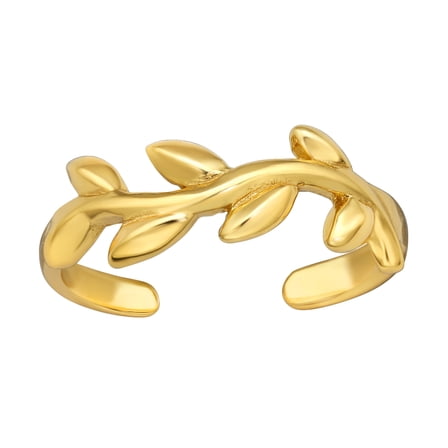 Gold Plated 925 Sterling Silver Adjustable Vine Toe Ring