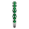 thumbnail image 4 of 3.13 ctw Wedding Band for Women - 14K White Gold Simulated Emerald Stackable Eternity Ring, 4 of 6