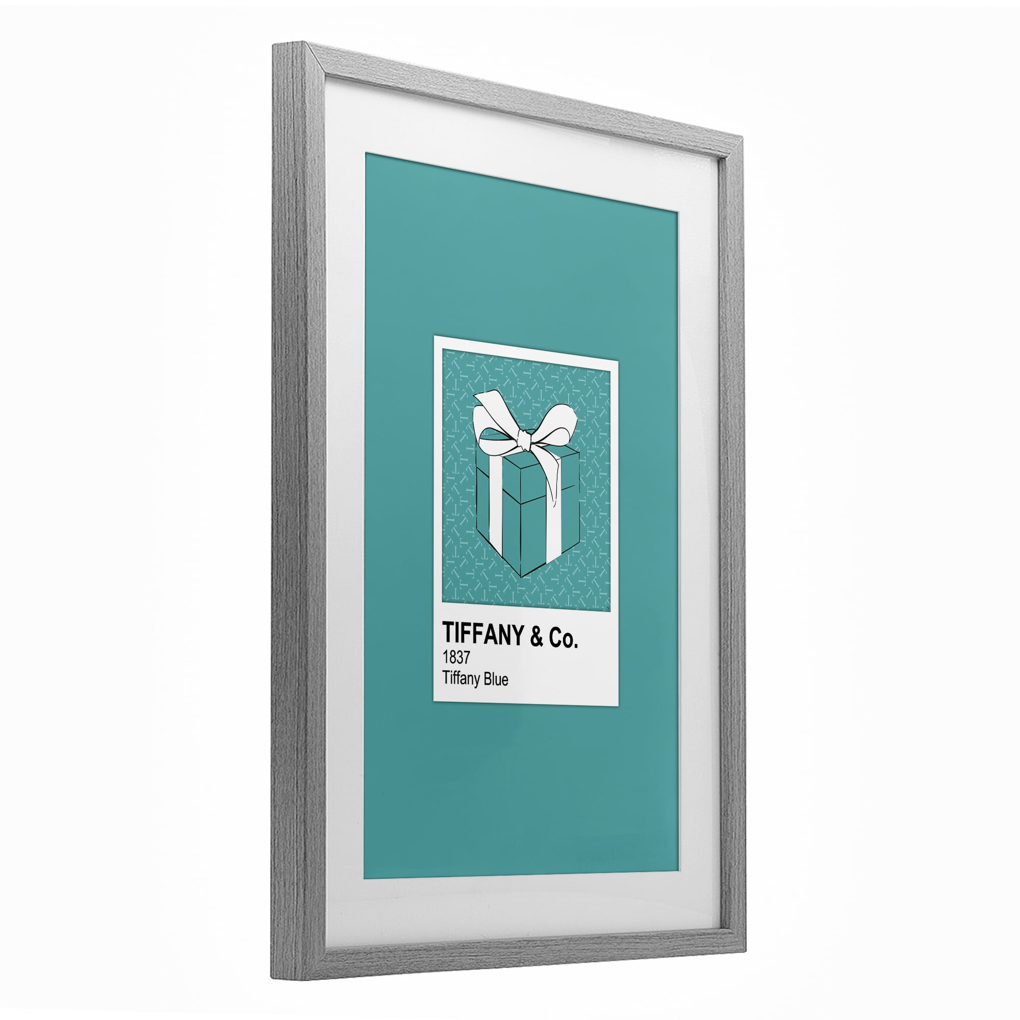 Stupell Industries Classic Blue Jewelry Box Gray Framed Print Under Glass, design by Martina Pavlova