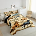 thumbnail image 3 of Manfei Rustic Farm Horse King Size Comforter Sets,Western Farmhouse Bedding Comforter Set,Cowboys Bedding Set For Teens,Luxury Bedroom Decor Reversible,3pcs, 3 of 8