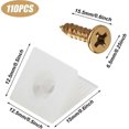 thumbnail image 1 of 110 Pcs Kit de Réparation de Tiroir Meuble Commode Supports de Tiroir Fond de Tiroir Affaissé Réparation Fixer Cales avec Vis, 1 of 4