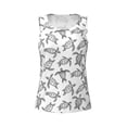 thumbnail image 4 of Xecao Hand Drawn Turtle print women's scoop neck, loose-fit workout tank tops for the gym., 4 of 9