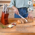 thumbnail image 3 of Moss & Stone Professional Kitchen Knife Chef Set, 6 Pcs Small Knife Set With Block, Premium Kitchen Knife Set Stainless Steel, Scratch Resistant & Rust Proof, Knife Block With Sharp Cooking Knives., 3 of 9