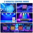 thumbnail image 3 of 4 Pack Par Light 54W RGBWA+UV 6-in-1 LED Rechargeable Battery DMX512,Master-slave,Auto,Remote,Sound-activated Modes Ideal for Party, Stages, Wedding, 3 of 6