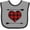 Heather and Black, variant on Inktastic Buffalo Plaid Valentines Day Heart Boys or Girls Baby Bib