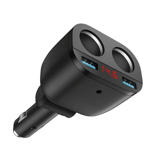 Baohd 1/2/3/5 Compact And Mighty Small Occupation USB Car With Dual Charging Ports Voltage Black 1 Pc