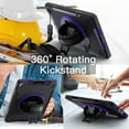thumbnail image 6 of JETech Case for iPad 10.2-Inch (9th/8th/7th Generation, 2021/2020/2019) with Built-in Screen Protector, Protective Shockproof Rugged Tablet Cover, 360° Rotating Hand Strap Stand (Purple), 6 of 7