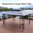 thumbnail image 6 of Spaco 13x10 Ft Patio Double Roof Gazebo Replacement Canopy Top Fabric,Outdoor Replacement Canopy Top Double Tier Gazebo Roof Cover，Gray, 6 of 6
