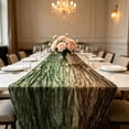 thumbnail image 4 of Party Runner,Gradient Crinkle Sheer Gauze Long Table Cover With Multi Tone Color Options,Reception Cake Mat Used For Bohemian Wedding Classroom Event Decor, 4 of 7