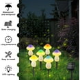 thumbnail image 3 of luces solares con forma de hongo, 8 modelos de luces solares para jardín, luces solares para exterior, focos impermeables para exterior, guirnaldas de luces, decoración de jardín exterior, 3 of 5