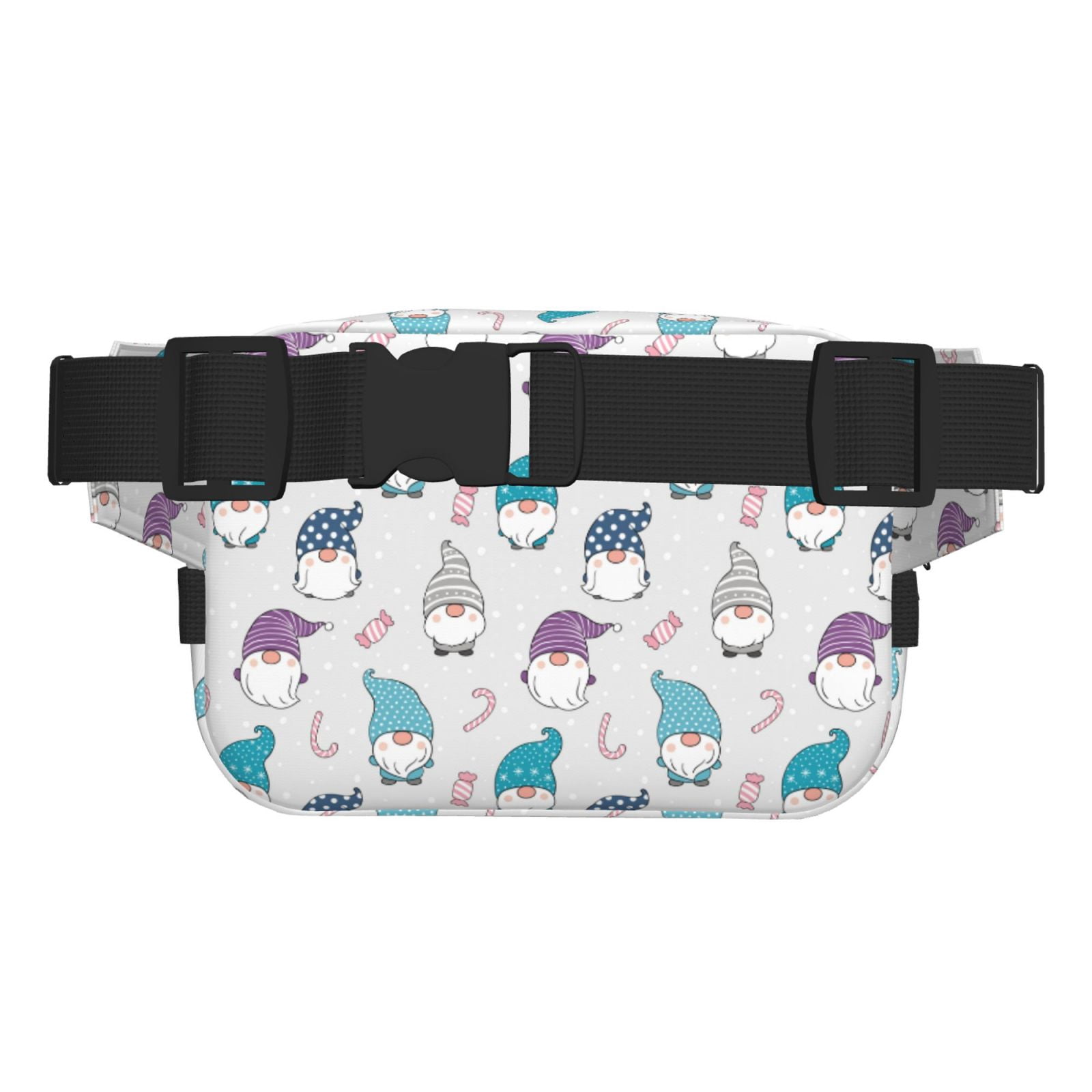Hirioo cute winter Gnome for Double Layer Waist Bag Adjustable Fanny Pack For Travel Running Hiking