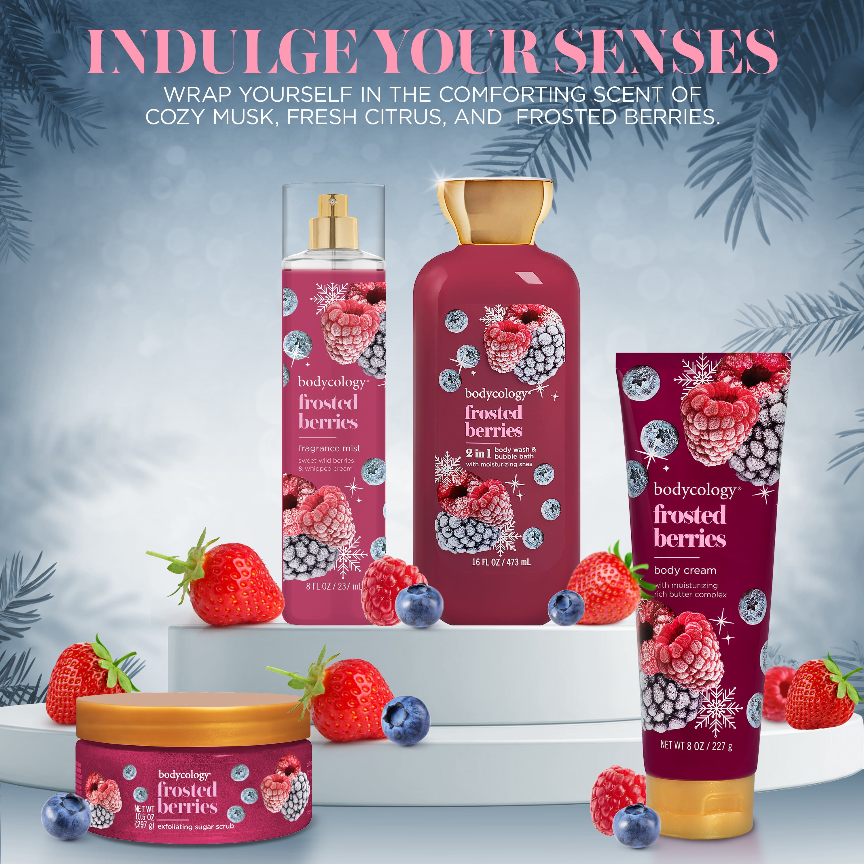 Bodycology Fragrance Body Mist, Frosted Berries, 8 fl oz