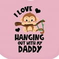 thumbnail image 4 of Inktastic Monkey I Love Hanging out with My Daddy Boys or Girls Baby Bib, 4 of 4