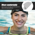 thumbnail image 4 of 3pcs Comfortable Swimming Hat Women Men Swimming Hat Stylish Silicone Swimming Hat for Summer, 4 of 6